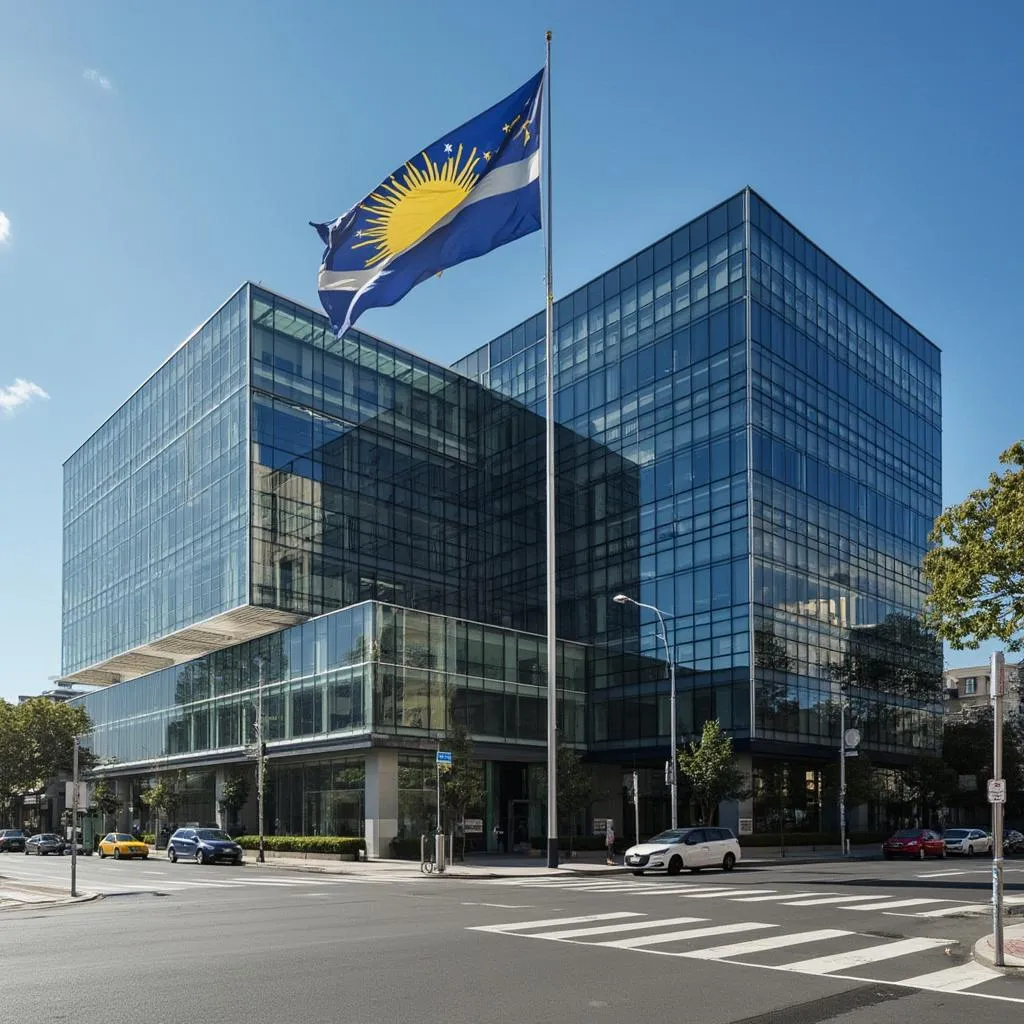 Imagen de la sede principal de YPF